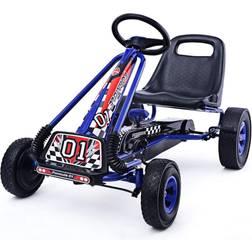 Cwy Gokart Racing Barnbil Yttersäte Blå