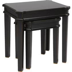 Laura Ashley Henshaw Nest of 2 Tables Black Nesting Table