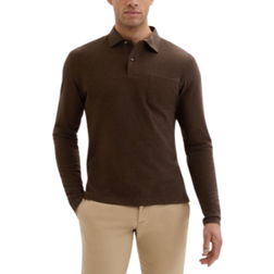 Tailor Store Melange Polo Shirt - Chestnut Brown