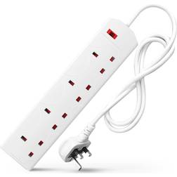 Desiretech Desiretech White Electric Extension Lead 4 Gang
