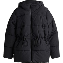 H&M Oversized Puffer-Jacke mit Tunnelzug - Schwarz
