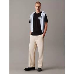 Calvin Klein Cotton Relaxed Fit Short Sleeve Varsity T-Shirt - Black