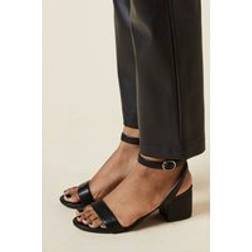 Dorothy Perkins Womens Wide Fit Tommi Barely There Mid Block Heel Sandals - Black