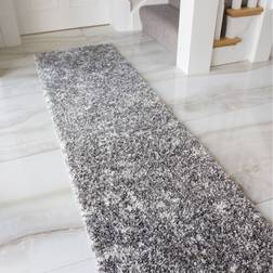 The Rug House Super Soft Silver Mottled Shaggy Grey, Silver cm