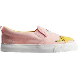 H&M Girls Pink Printed canvas slip-on trainers