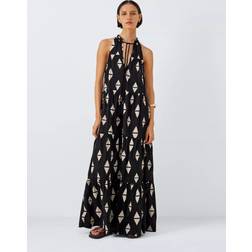 John Lewis Geo Tiered Maxi Beach Dress - Mono