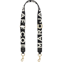 Marc Jacobs The Thin Logo Webbing Strap in Black/White Black/White Onesize