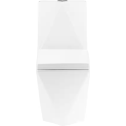 Swiss Madison Brusque One-Piece Square Toilet Dual-Flush 1.1/1.6 gpf Glossy White