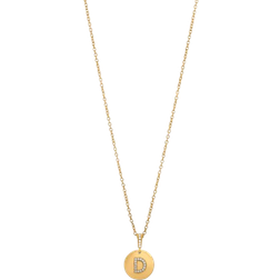 Susanna Falken Letter Necklace - Gold/Transparent