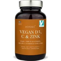 Nordbo Vegan D3, C & Zink 90 st