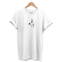 Vegan Outfitters Mystical Veg Doodle T-shirt Unisex - White