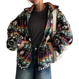 Shein Womens Lapel Loose Regular Jacket