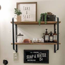 Borough Wharf Lorenza Tiered Wall Shelf 60cm