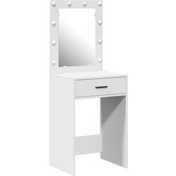 vidaXL Dressing Table Med LED Lys Hvid 50 x 41 x 135 cm Toiletbord 41x50cm