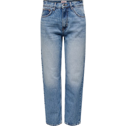 Only Onlrobyn High Waist Straight Jeans - Medium Blue Denim