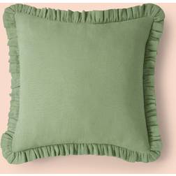 Dunelm Frilled Gauze Square Complete Decoration Pillows Green (43x43cm)