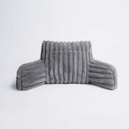 OHS Ribbed Faux Fur Cuddle Complete Decoration Pillows Grey (65x40cm)