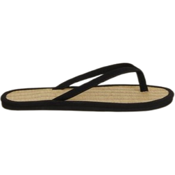 Accessorize Classic Plain Seagrass Flip Flops - Black