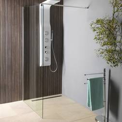 Hill Ceramic Duschvägg Lirio Krom Blank 6 mm 70x190 cm 700x1900mm