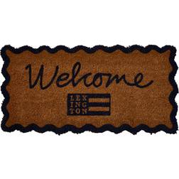 Lexington Welcome Coir Fibre Door Mat Brun/Mørkeblå Brun, Blå 45x90cm