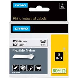 DYMO Rhino Flexible Nylon Tape Black on White