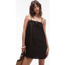 Topshop Mini Sundress - Black