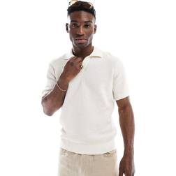 Only & Sons Knitted Polo Cream