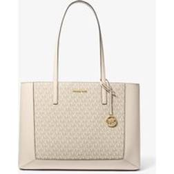 Michael Kors Sallie Large Signature Logo Tote Bag - Natural
