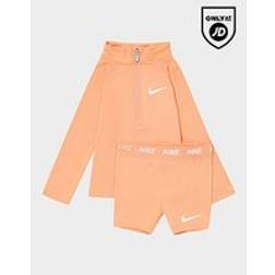 Nike Girls' Pacer 1/4 Zip Cycle Shorts Set Infant - Orange