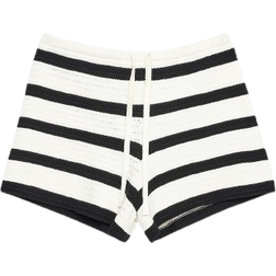 NA-KD Knitted Striped Shorts - Striped