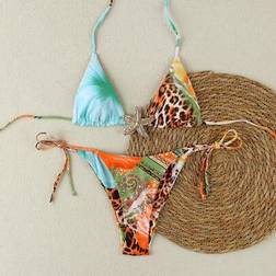 Shein Sexy Bedruckter Damen Bikini Badeanzug