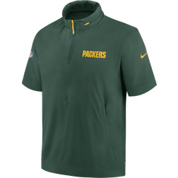 Nike Green Bay Packers Sideline Coach NFL-jakke med Hætte og 1/2 Lynlås til Mænd Grøn XXL