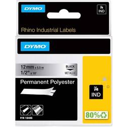 DYMO Rhino Label Black on Metallic