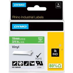 DYMO Rhino White on Green Vinyl