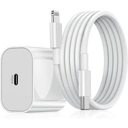 Prylex iPhone Snabbladdare USB-C PD 20W 1 meter Längd: 1 meter