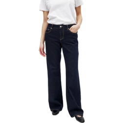 NA-KD Low-Waisted Jeans - Dark Blue