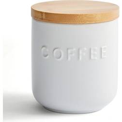 Dunelm Ceramic Canister White Coffee Jar