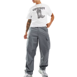 ASOS DESIGN Baggy Cargo Trouser - Dark Grey