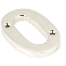 From The Anvil Metal Surface Mount House Number 7.8 cm H x 0.8 cm D - Polished Nickel
