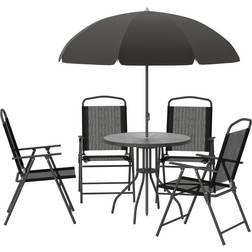 Dakota Fields Vigil 4 Patio Dining Set, 1 Table incl. 4 Chairs