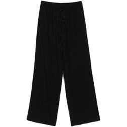 Stradivarius Petite Sort bukser hørblanding-Black