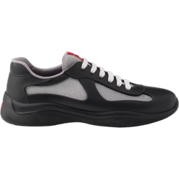Prada Men's America's Cup Soft Rubber and Bike Fabric Sneakers Black