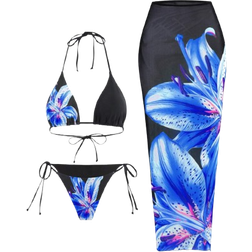 Shein Women's 3-Piece Swimsuit Set - Spaghetti Strap