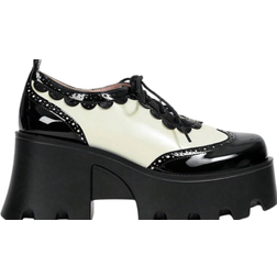 Shein Lace-Up Front Lug Sole Wedges - Christmas Fall
