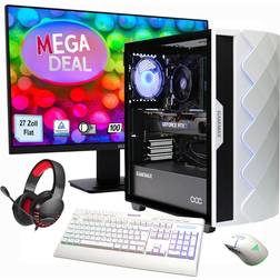 Hyrican GAMEMAX Gaming-PC Set i7-14700F 32GB RAM 1TB SSD RTX 4070 WIN11 MSI PRO MP273ADE