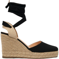 Schuh venus ankle tie wedge sandals in black Black EU 39