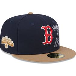 New Era Boston Red Sox Western Khaki Navy Fitted Cap