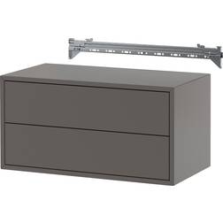 IKEA Väggmonterad Förvaringskombination Med 2 Lådor Mörkgrå 70 x 35 x 35 cm Väggskåp