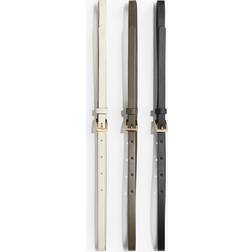 H&M Narrow Belts 3-Pack - Beige