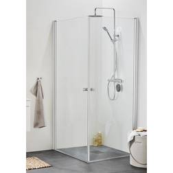 Hafa Duschhörn Rain Corner 80 x 80 Klarglas Alu Profil
